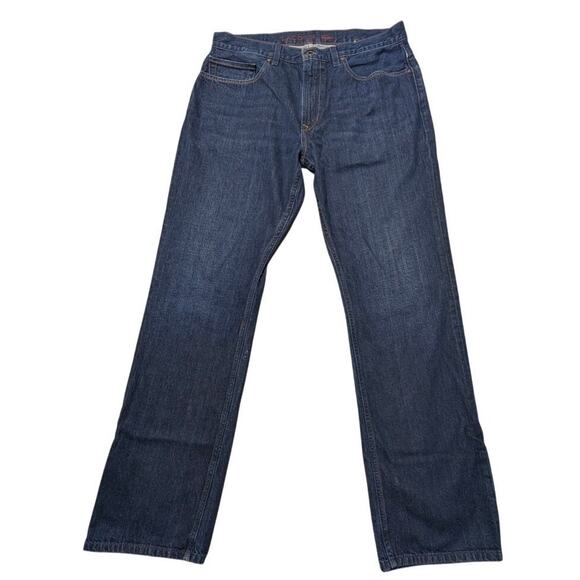 Lacoste Denim Jeans Men’s Size 34 Straight Leg Dark Wash 100% Cotton - Picture 1 of 16